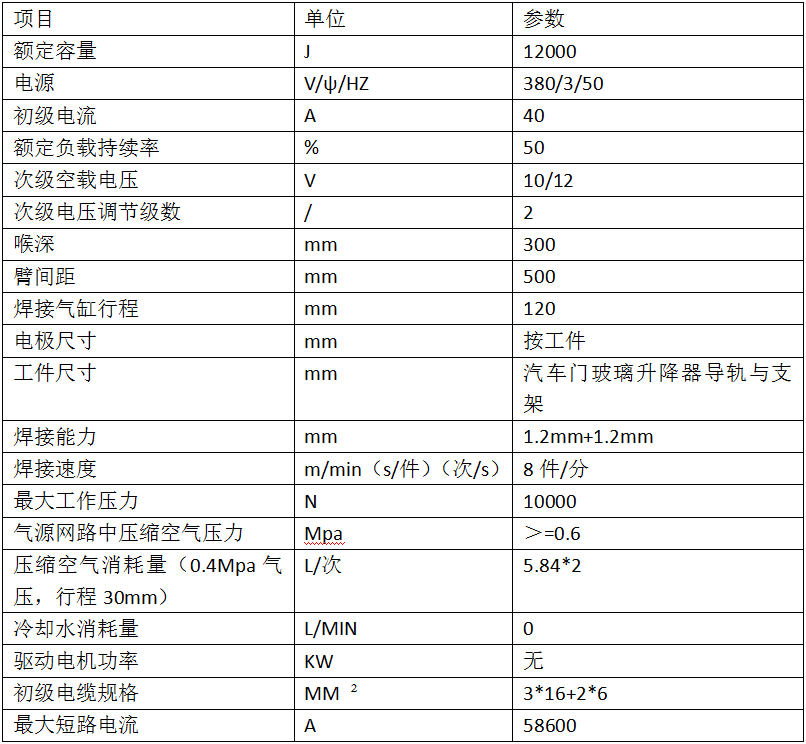 玻璃升降器三头储能焊机DR-120002