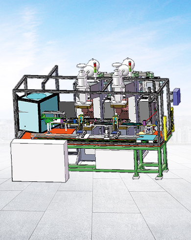 汽车座椅滑轨支架自动热铆焊接线