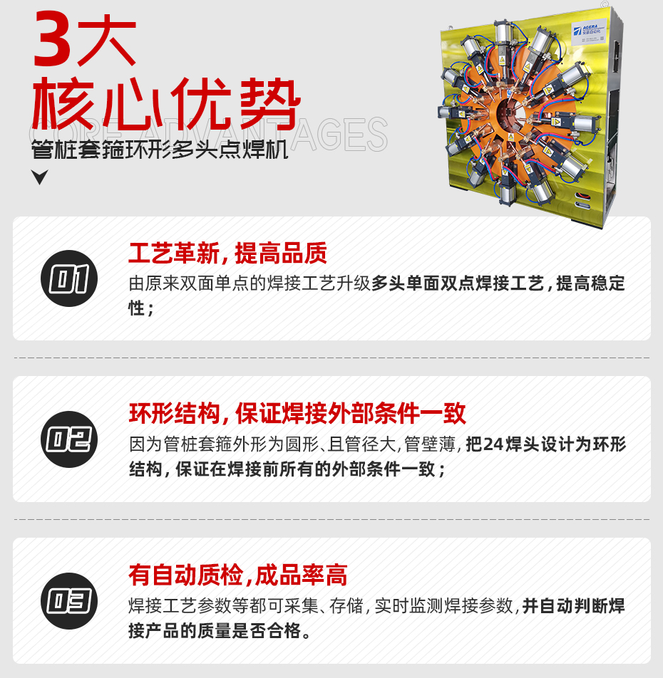 管桩套箍环形多头点焊机核心优势